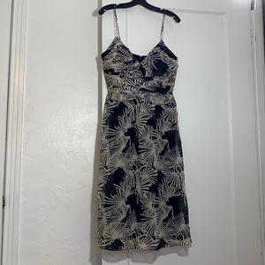 BCBG strapped dress in blue and white